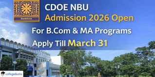 CDOE NBU Admission 2026 Open For B.Com & MA Programs; Apply Till March 31 at cdoe.nbu.ac.in
